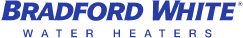 Bradford White logo displayed in blue, featuring the brand name in a bold, modern font.