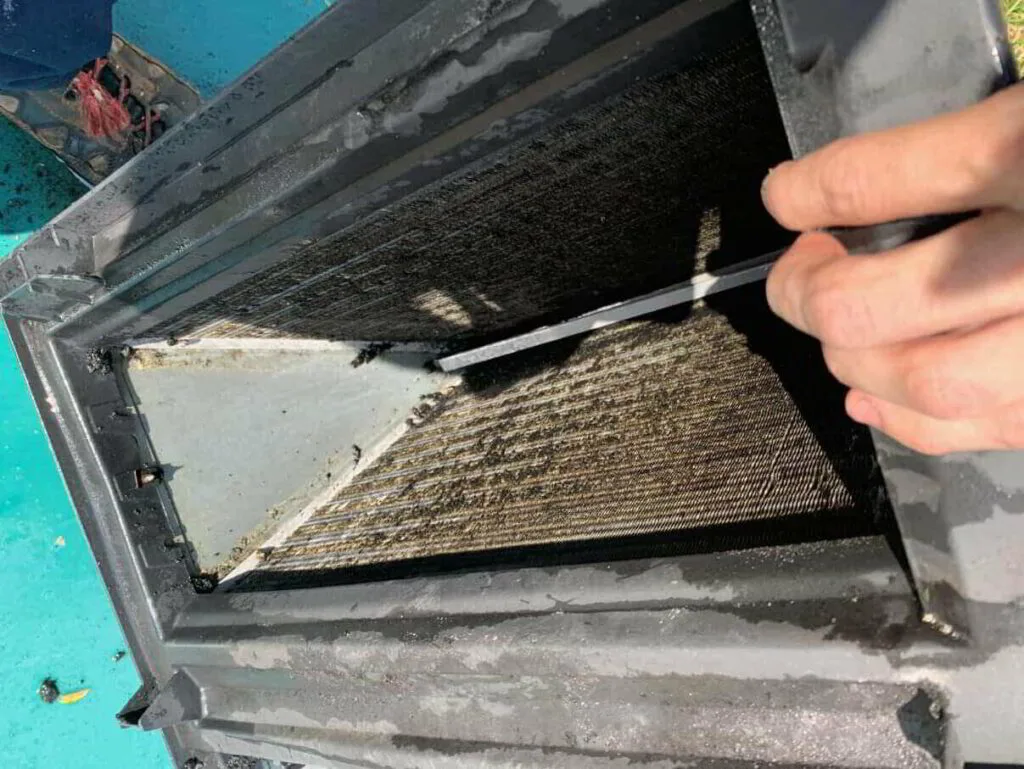 Dirty AC Evaporator Coil