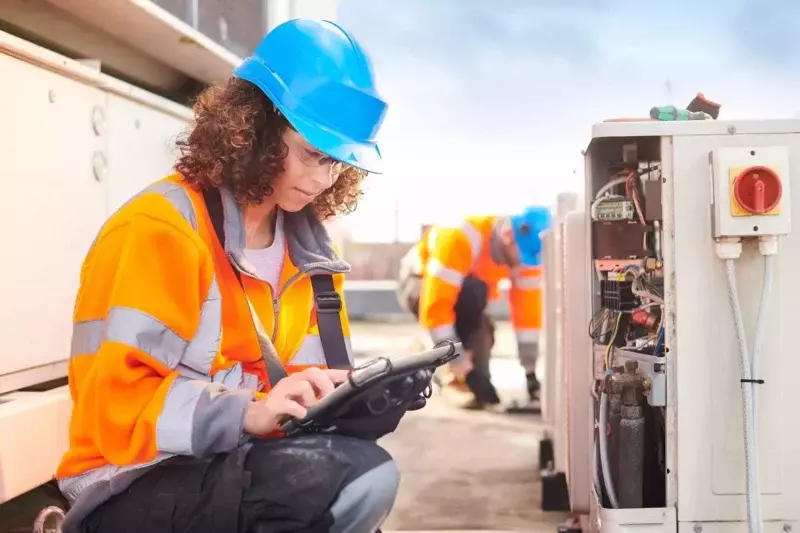 Female HVAC Technician