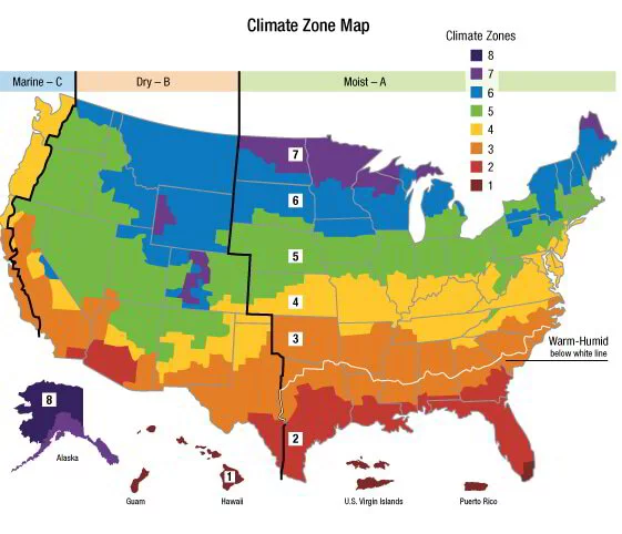 US Climate Zone Map