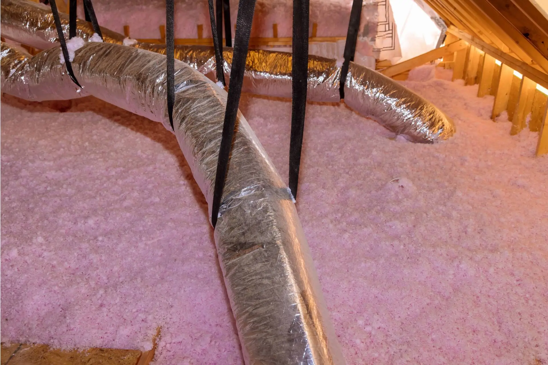 attic-insulation-with-ductwork