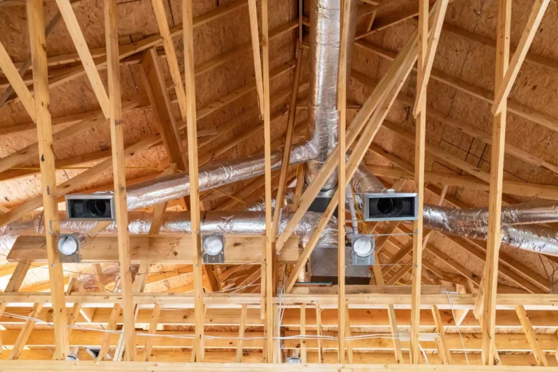 new-ductwork-during-home-construction