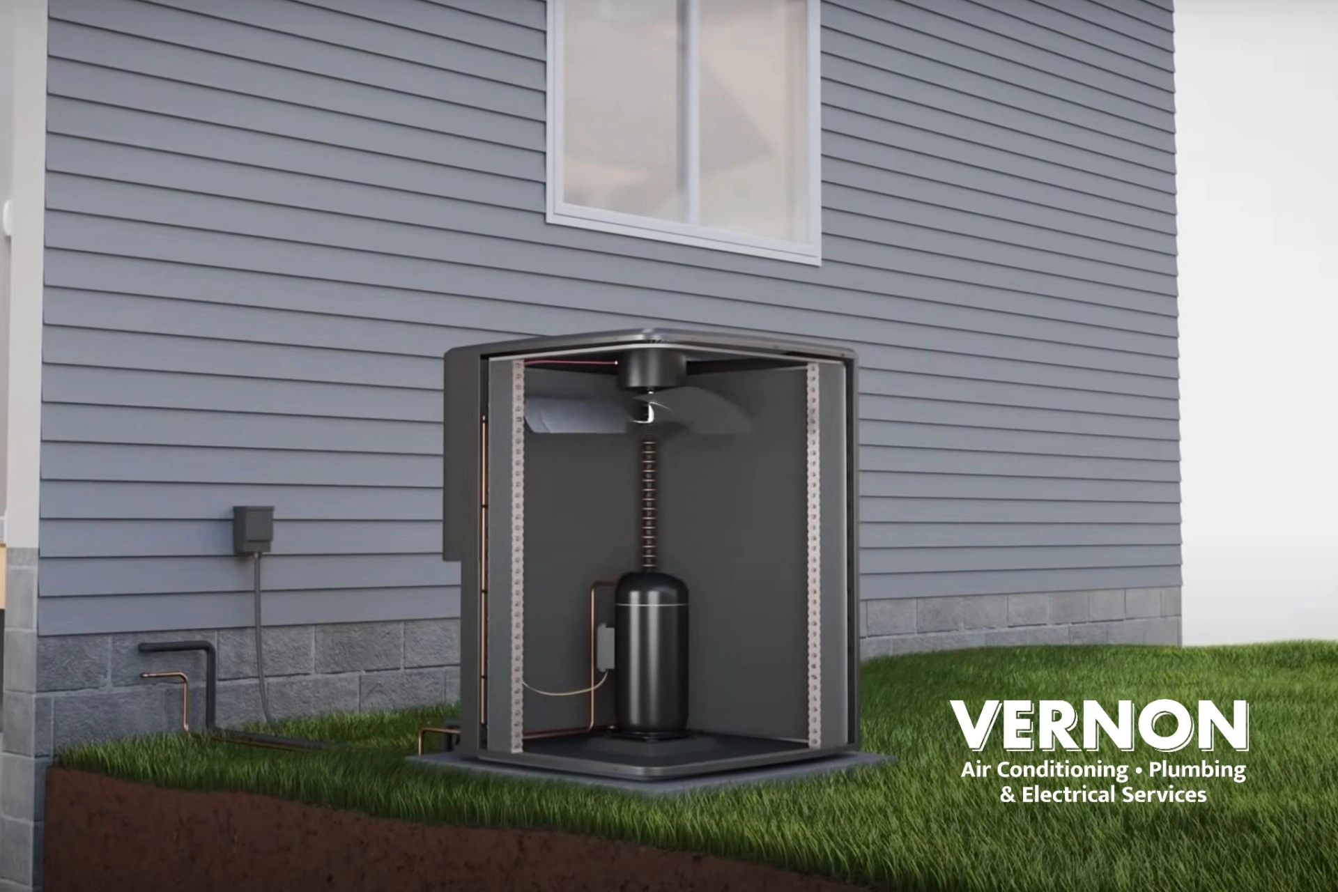 outdoor condensing unit with ac compressor